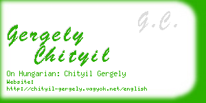 gergely chityil business card
